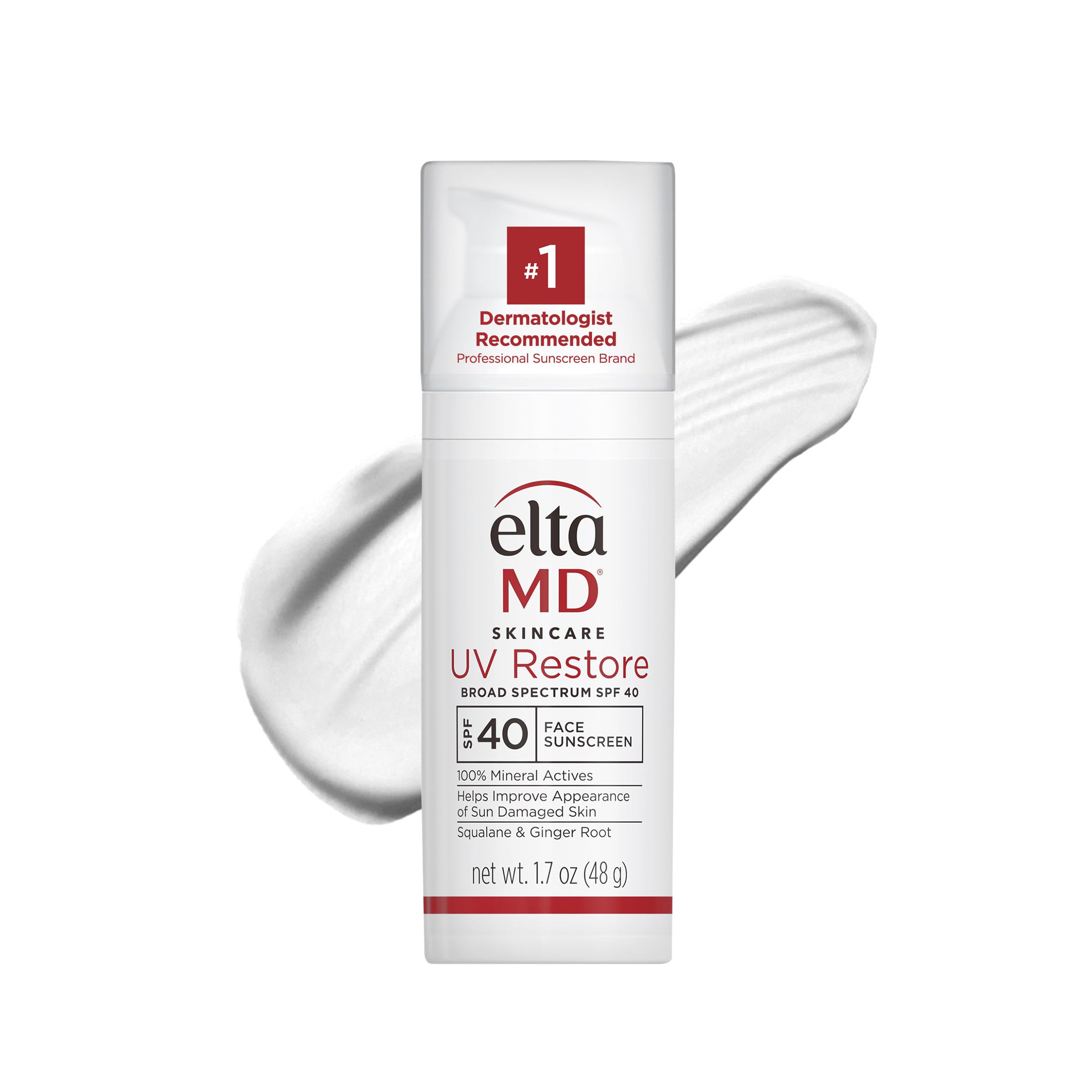 EltaMD UV Restore SPF 40 bottle image showing mineral sunscreen for daily protection
