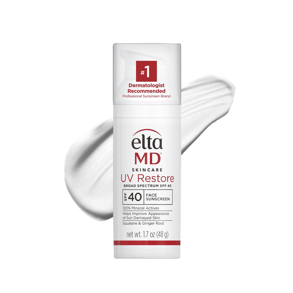 EltaMD UV Restore SPF 40 bottle image showing mineral sunscreen for daily protection