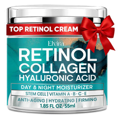 Elvira Retinol Anti-Aging Cream bottle front view, ideal for daily care
