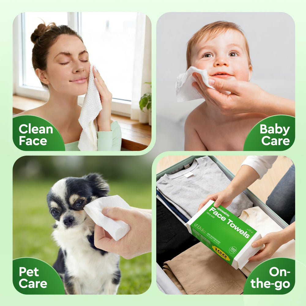 Elvira travel-friendly 2-pack towels for on-the-go cleansing