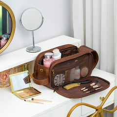 Elviros travel toiletry bag durable zipper, long-lasting travel companion.