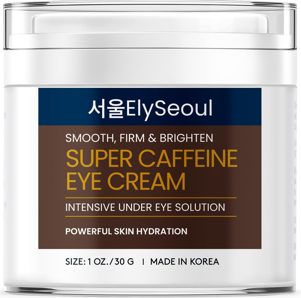 ElySeoul caffeine collagen eye cream packshot for daily under-eye care and brightening