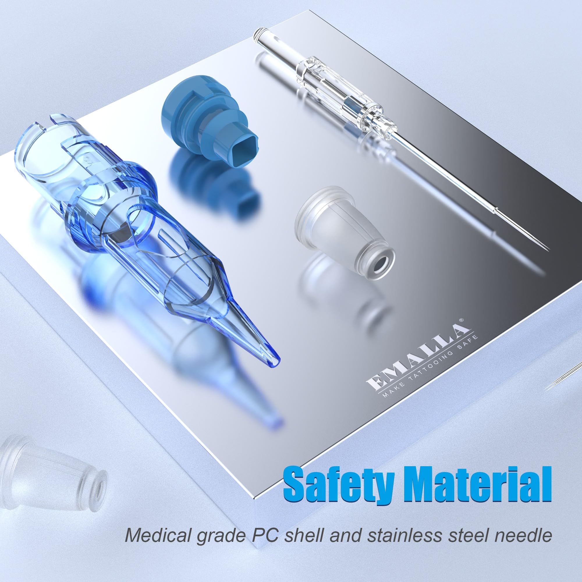 Square bars provide stable guidance for precise lines with Emalla Eliot cartridges.