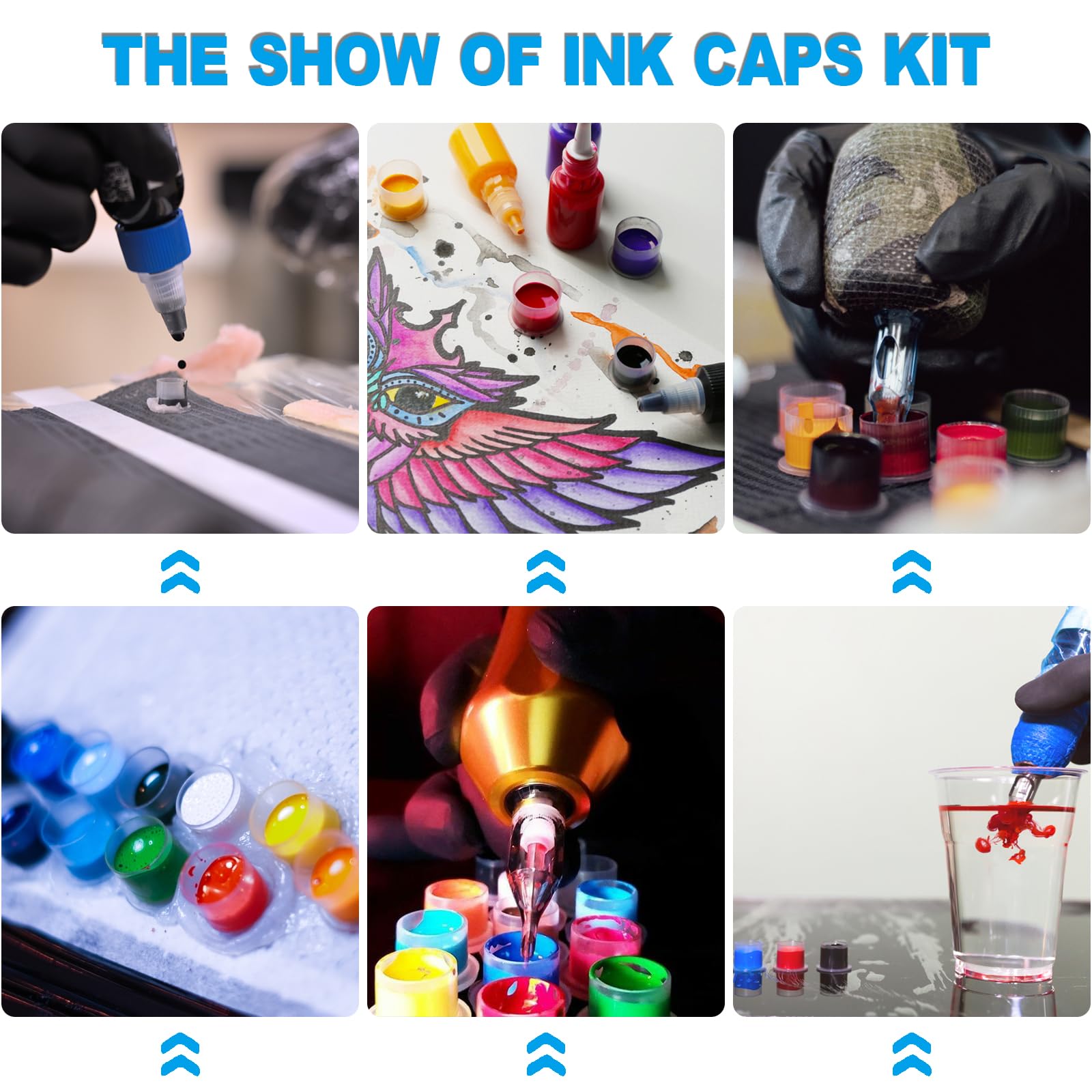 Durable waterproof plastic minimizes leaks during long tattoo sessions