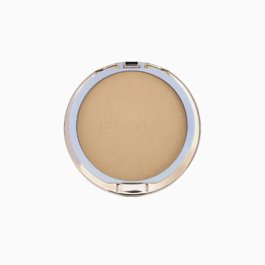 Emani Flawless Matte Powder Foundation compact closed highlights travel-friendly packaging and matte finish.