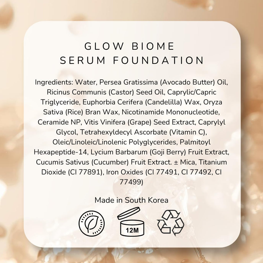 Emani Glow Biome NAD+ Serum Foundation refill pods promote sustainable beauty practices.