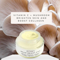 Emani Hello Bright Eyes vegan, cruelty-free badge reinforces clean beauty values