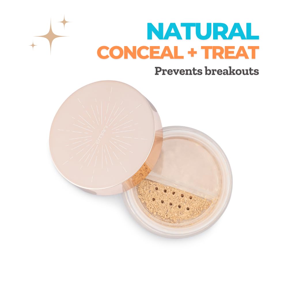 Emani Perfecting Crushed Foundation matte-finish on skin delivers oil control