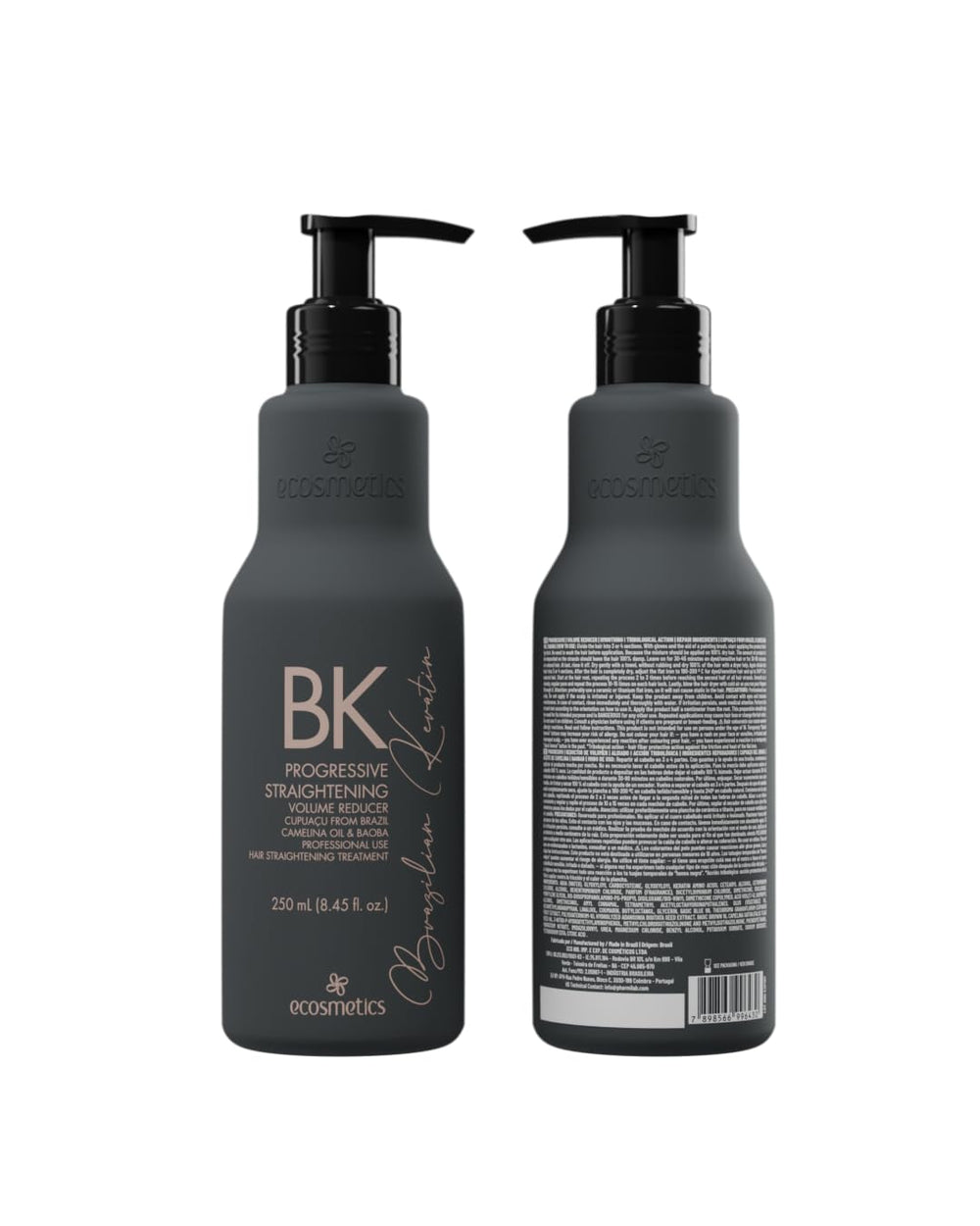 Hair after EMAX Ecosmetics keratin treatment appears smooth and shiny