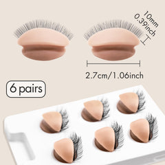 Embagol compact eyelids setup for lash extension practice on mannequins