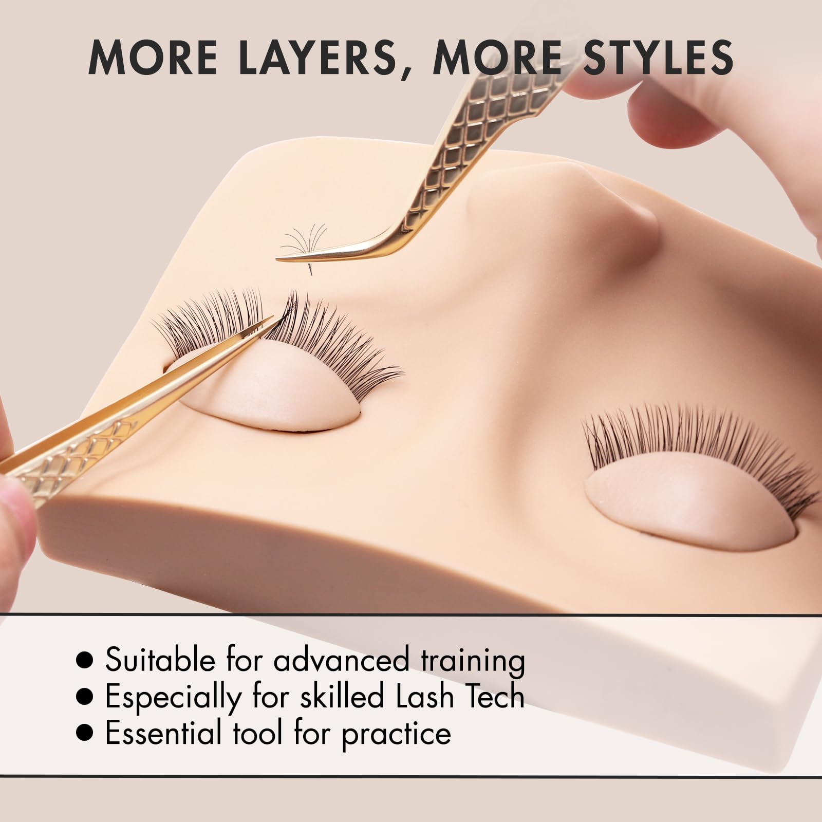 Embagol reusable eyelids designed for repeated lash practice sessions
