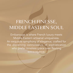 Embarouge Urban Oud bottle with soft lighting suggests versatile day-to-night wear