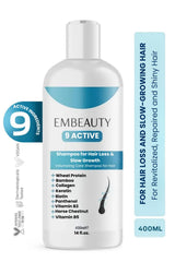 Embeauty packaging box and bottle displayed on a vanity.
