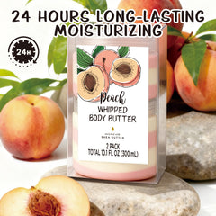 Embleaf Peach Whipped Body Butter features a peach aroma that brightens daily routines.