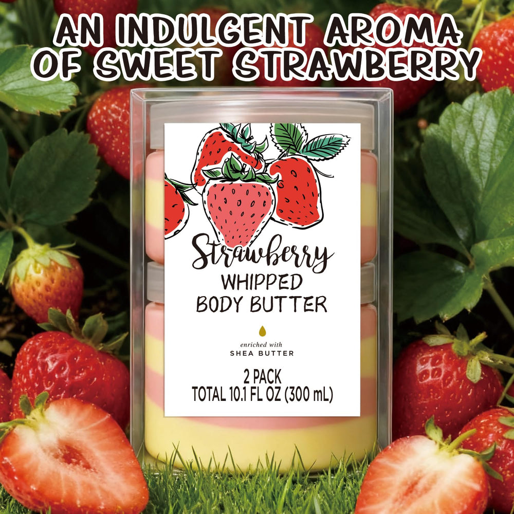 Embleaf Strawberry Whipped Body Butter hands demonstrates even coverage and head-to-toe care