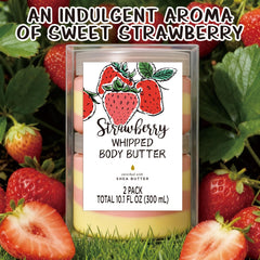 Embleaf Strawberry Whipped Body Butter hands demonstrates even coverage and head-to-toe care