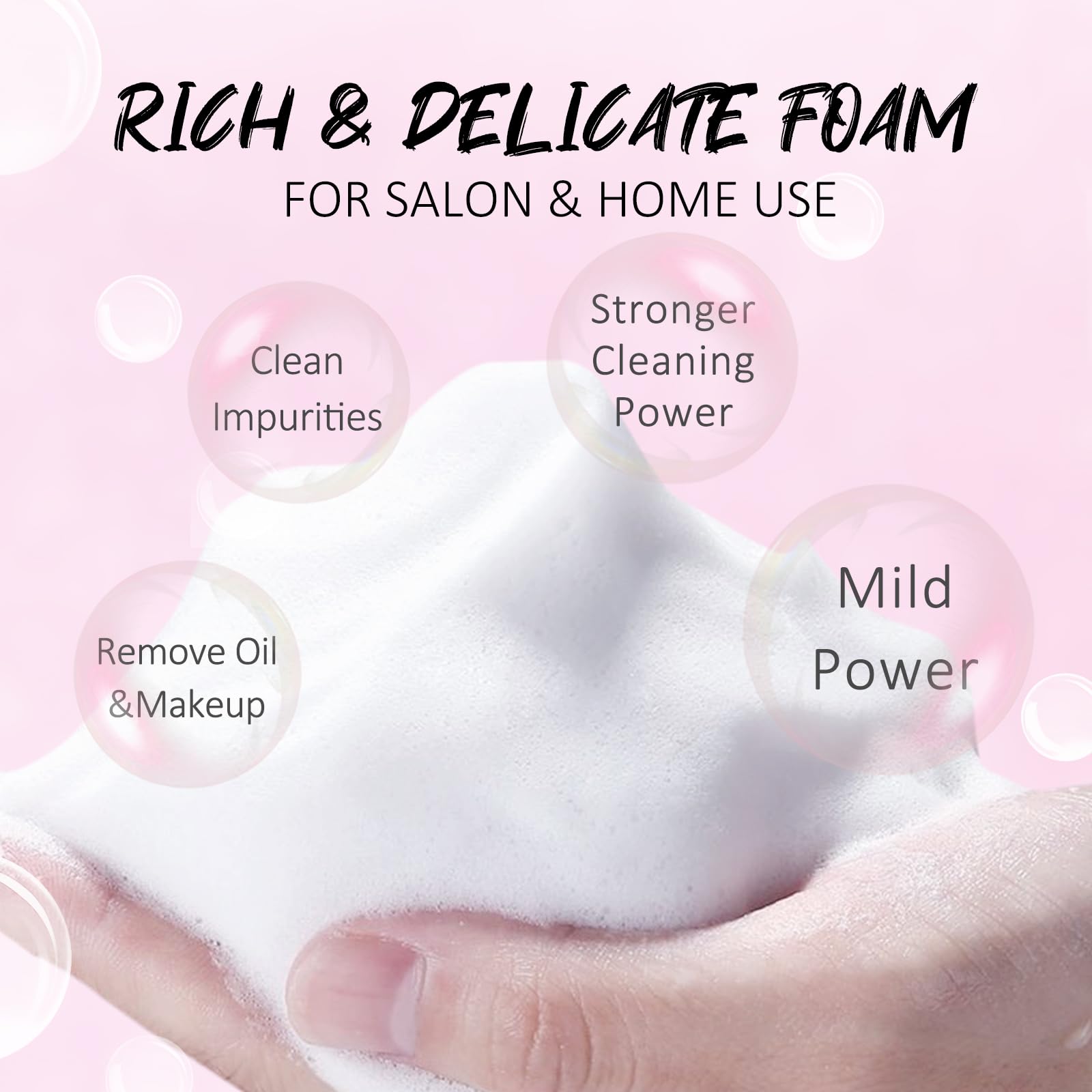 EMEDA cleansing brush with soft bristles for safe cleansing.