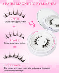 EMEDA magnetic lashes attach with a click for comfortable wear.