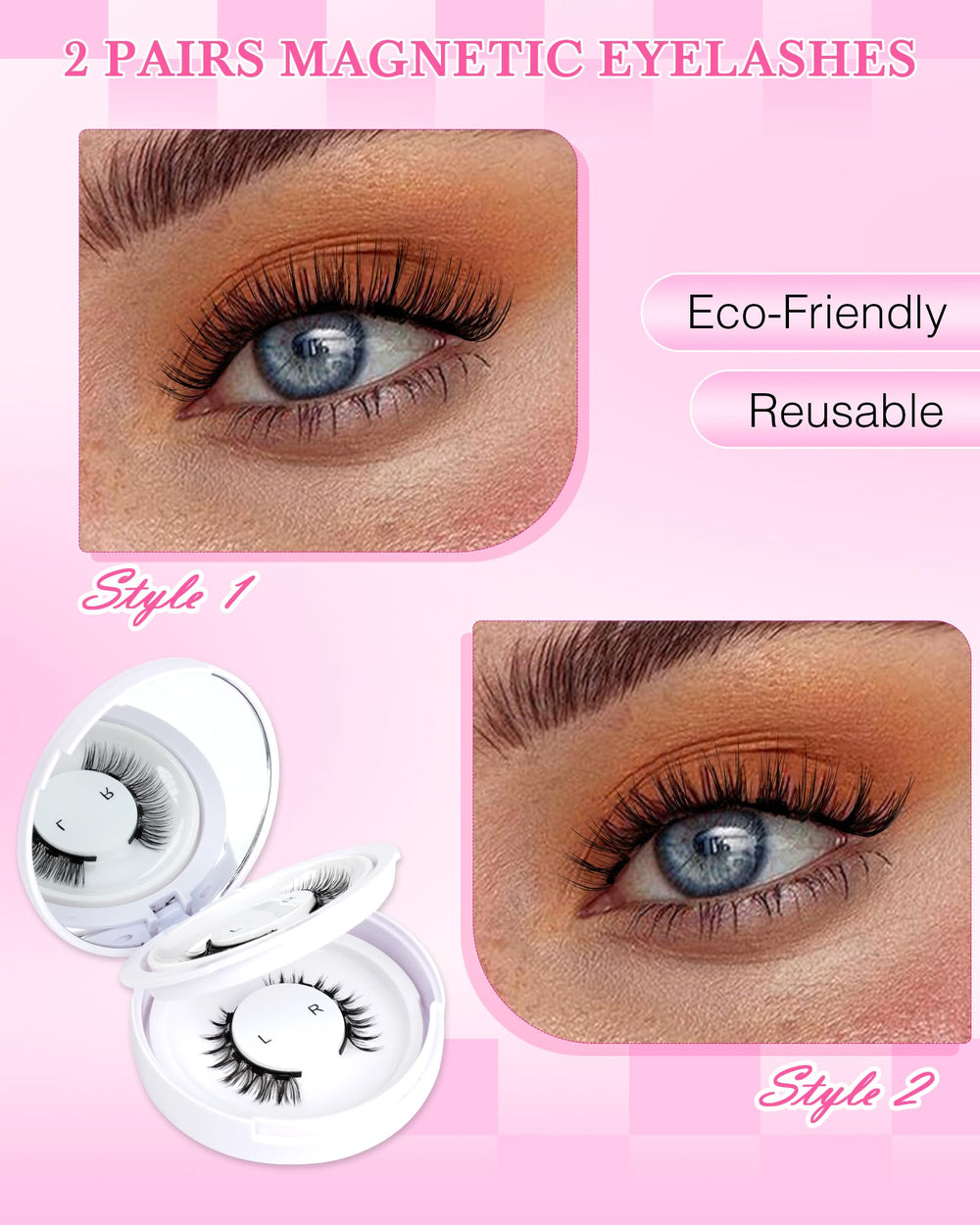 EMEDA magnetic applicator enables precise, mess-free lash placement.