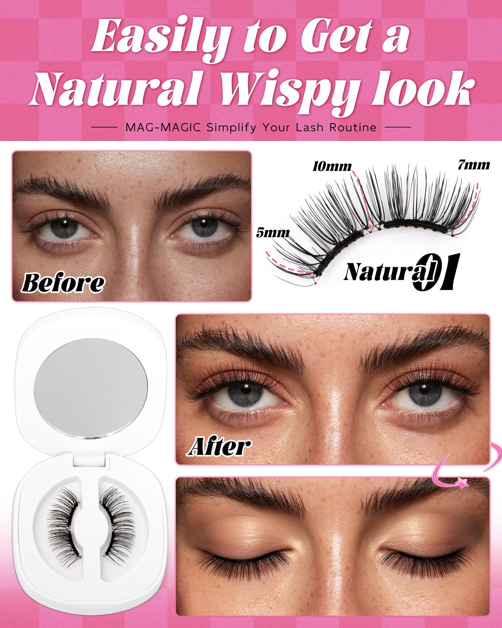 EMEDA no glue needed lashes for easy removal and mess-free routine