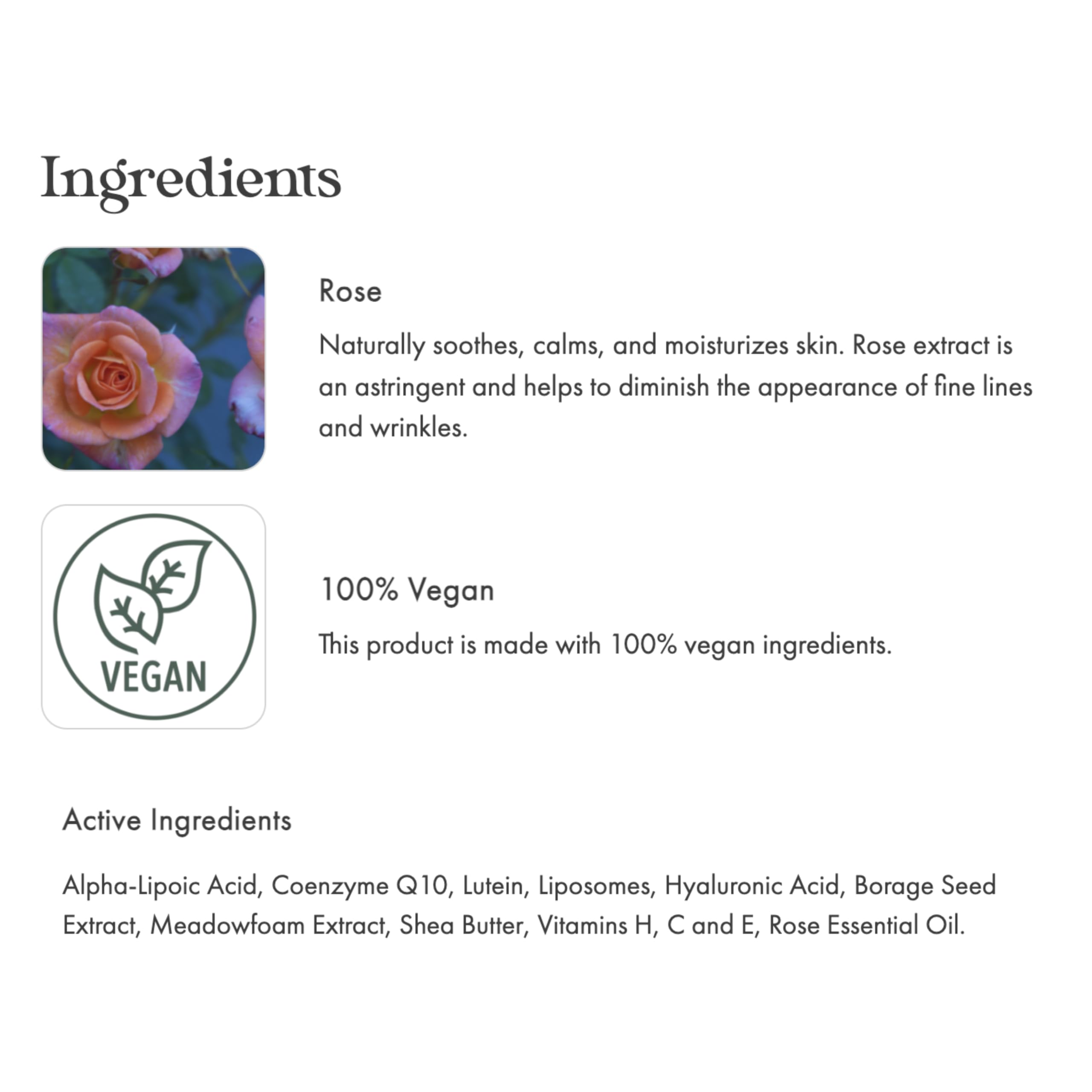 emergin-c Hyper-Vitalizer Cream ingredients panel features alpha-lipoic acid for antioxidant support.