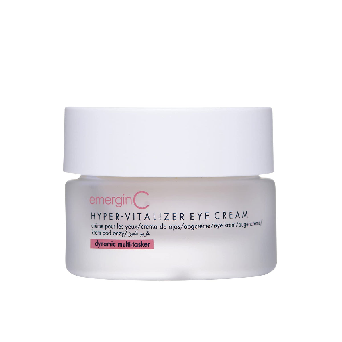 emergin-c Hyper-Vitalizer Cream bottle shows premium moisturizer for radiant, hydrated skin.