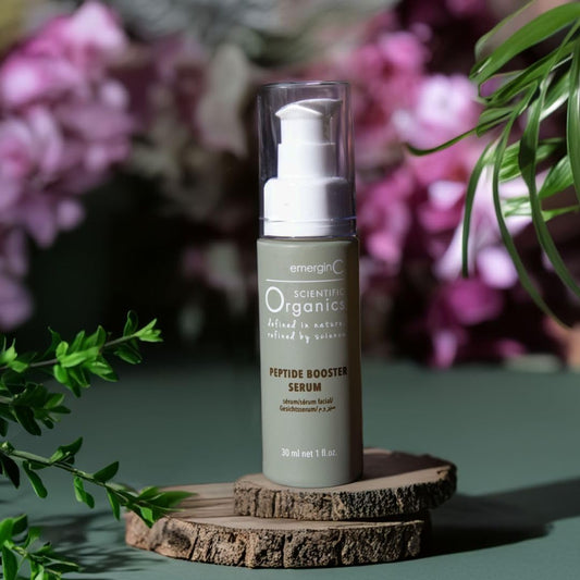 emergin C peptide booster serum pump close-up for easy application