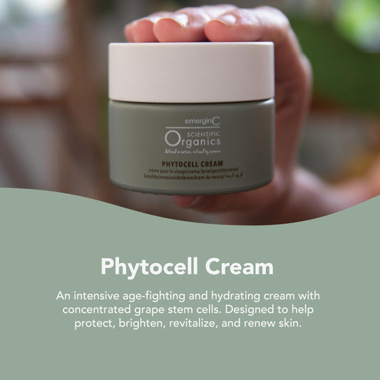 Close-up of emerginC Phytocell cream texture for silky application