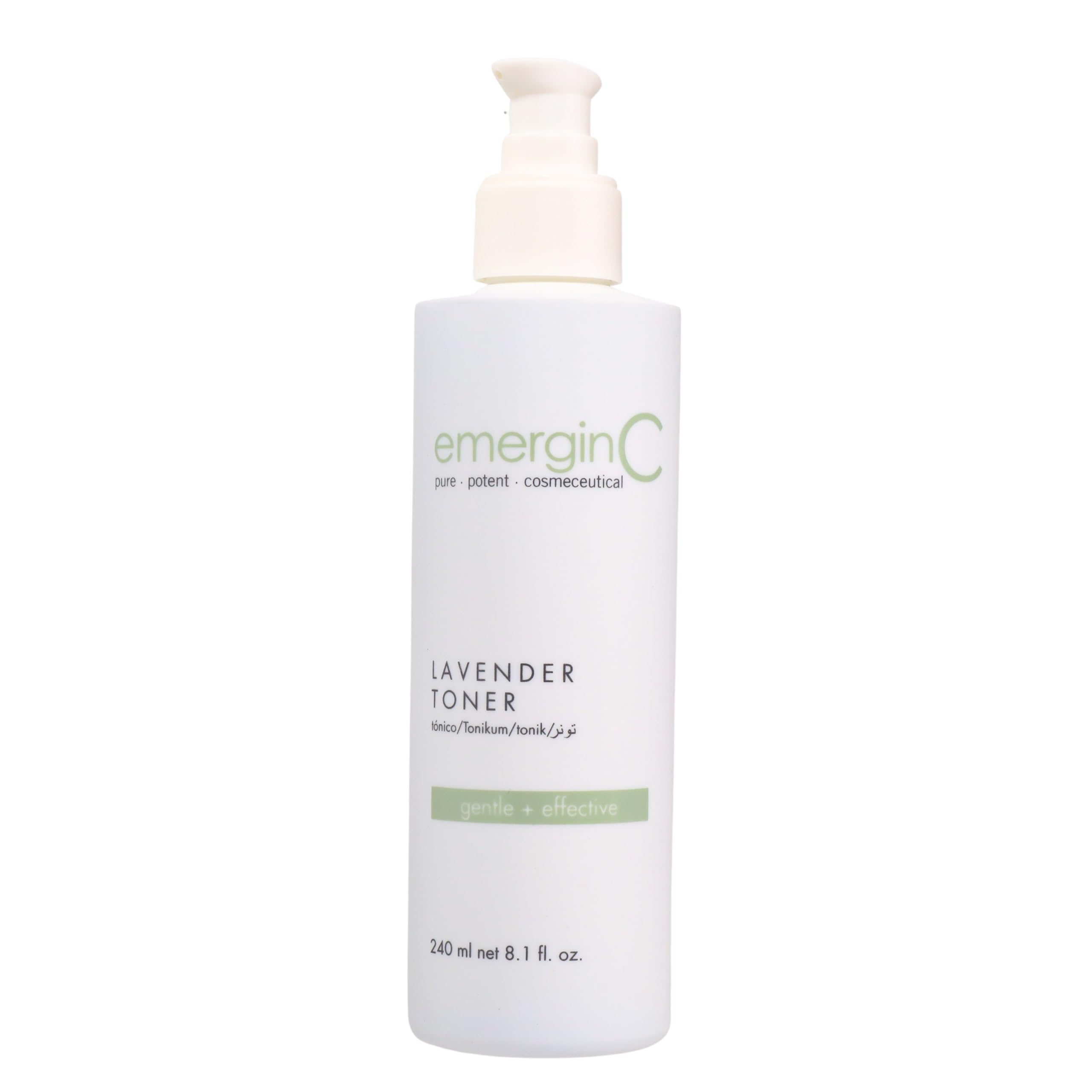 emerginC soothing lavender toner bottle for gentle post cleanse balance
