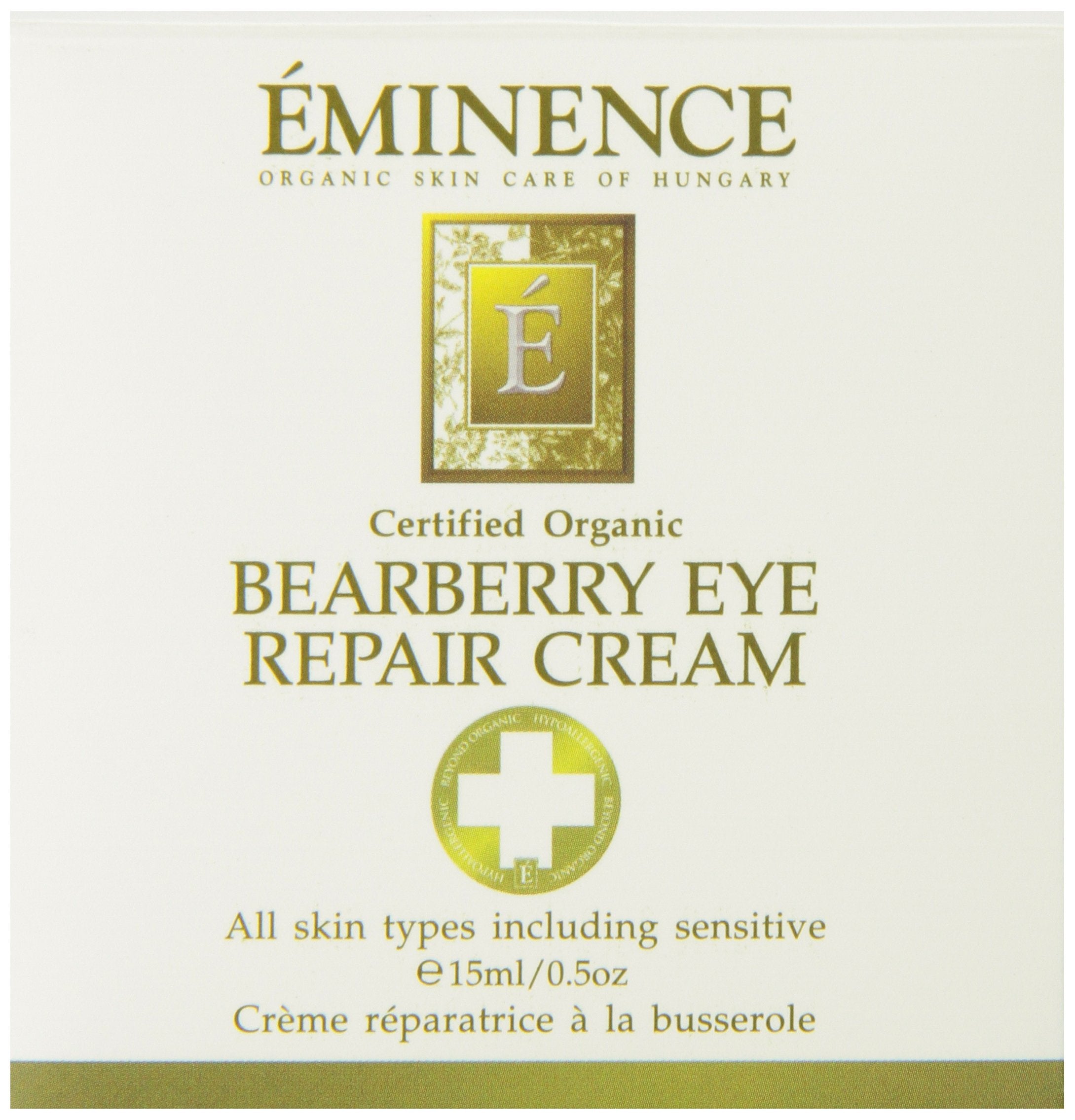 Eminence Bearberry Eye Repair Cream closeup texture reveals creamy, non-greasy absorption