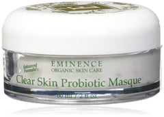 Eminence Clear Skin Probiotic Masque jar showing balanced, blemish-free potential skin benefits