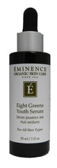 Eminence Eight Greens Youth Serum bottle showing antioxidant-rich formula for radiant skin.