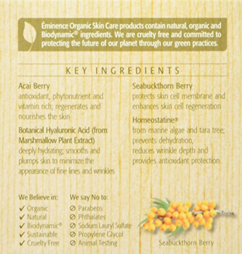Product application scene showing easy absorption of Eminence moisturizer