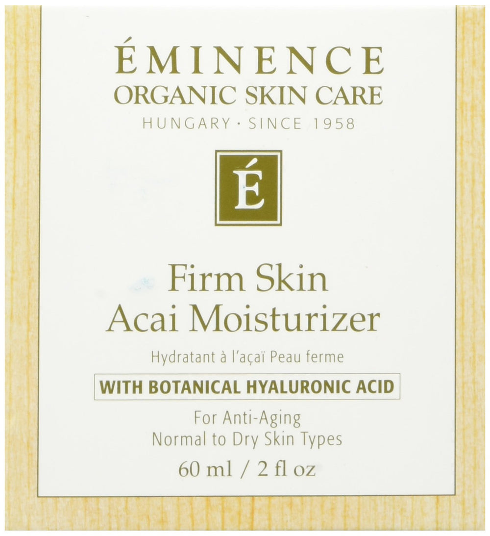 Eminence Firm Skin Acai Moisturizer bottle shown for daily hydration and nourishment