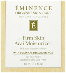 Eminence Firm Skin Acai Moisturizer bottle shown for daily hydration and nourishment