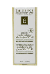Close-up of zinc oxide and Linden Tea ingredients in Eminence formula.
