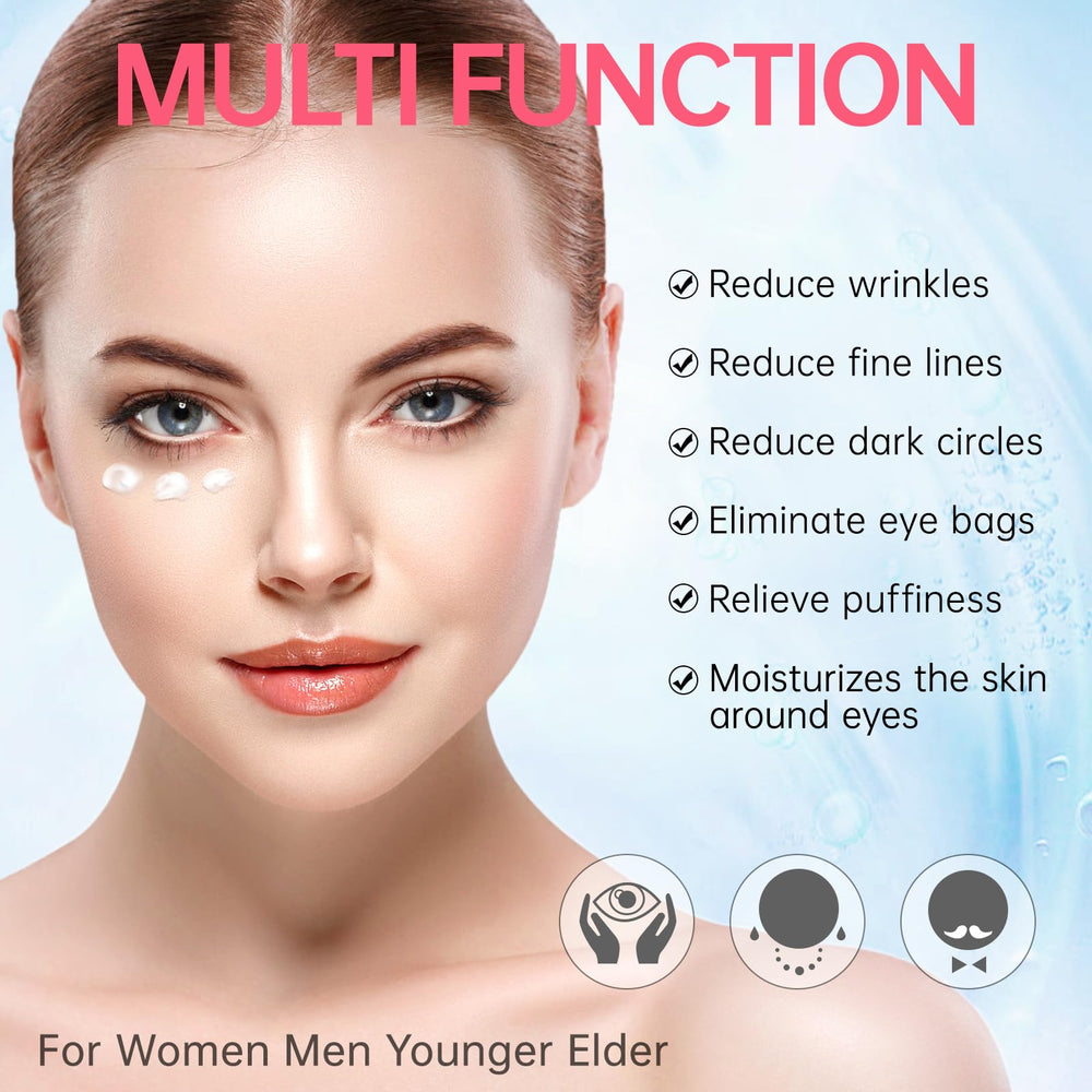 Close-up of Emisun eye cream texture emphasizing moisturizing consistency