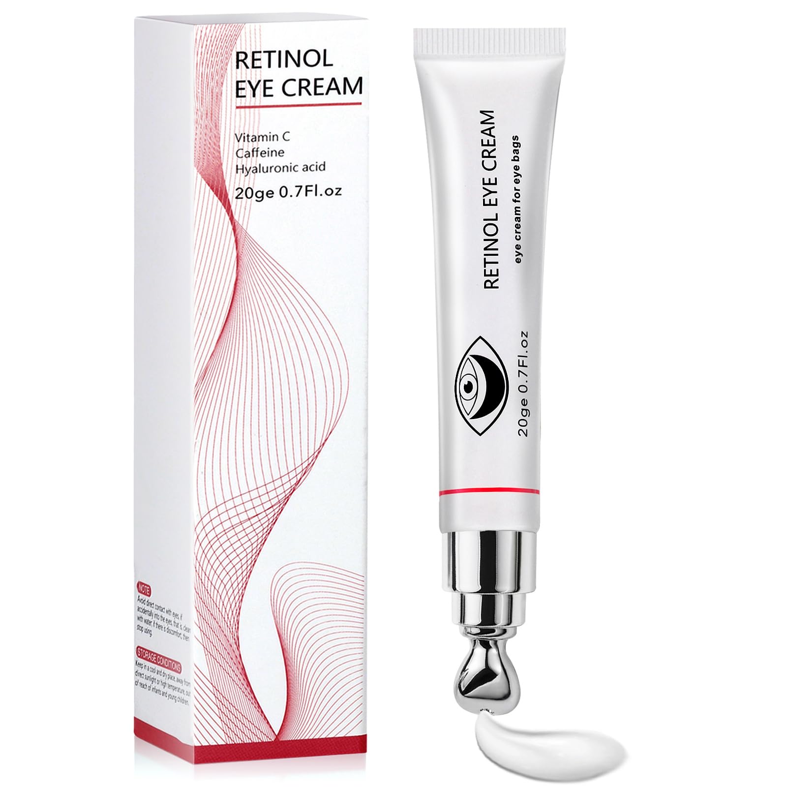 Emisun retinol eye cream jar showing hydrating formula for under-eye skin