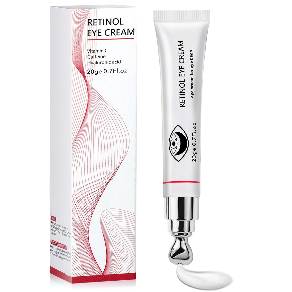 Emisun retinol eye cream jar showing hydrating formula for under-eye skin