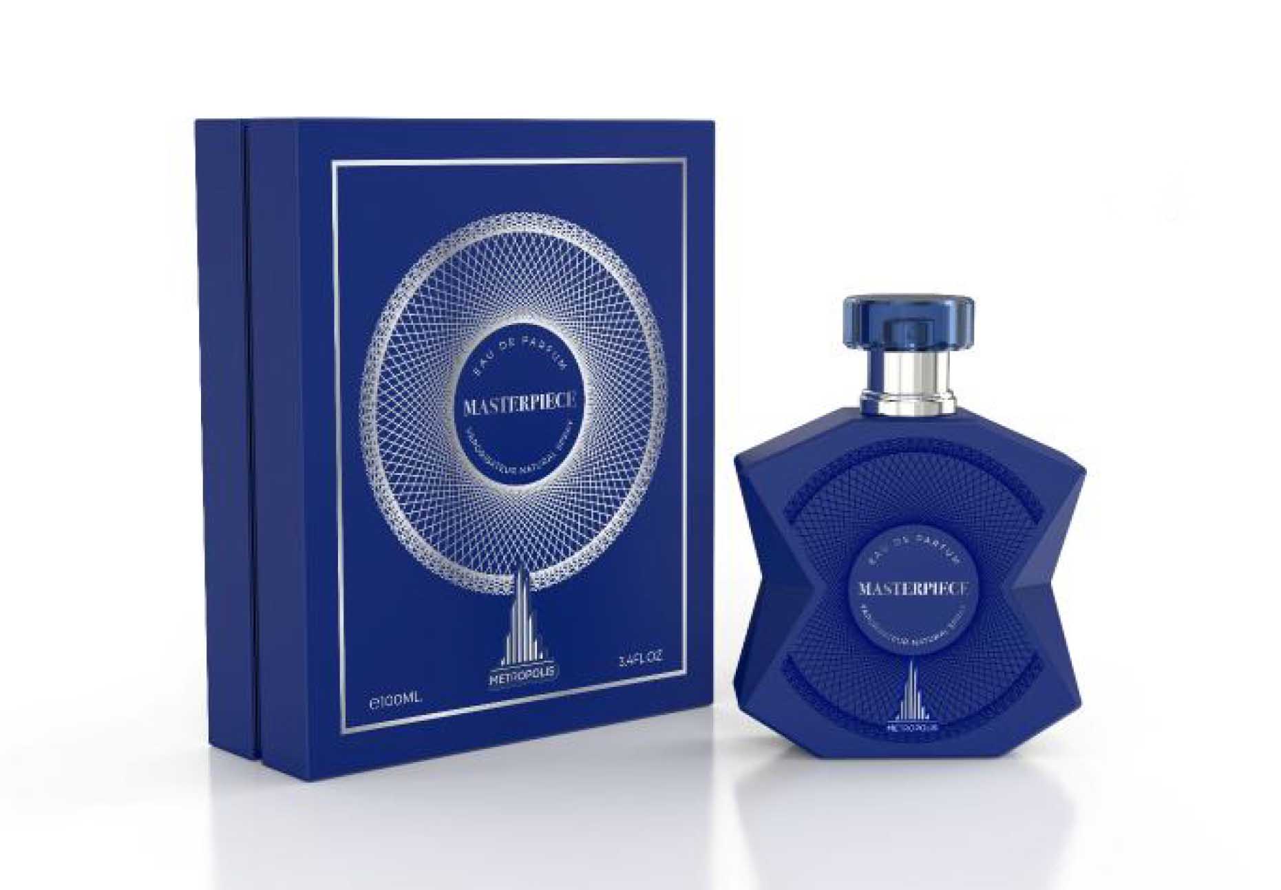 Emper Metropolis Masterpiece bottle pour—fresh unisex fragrance ideal for daily wear