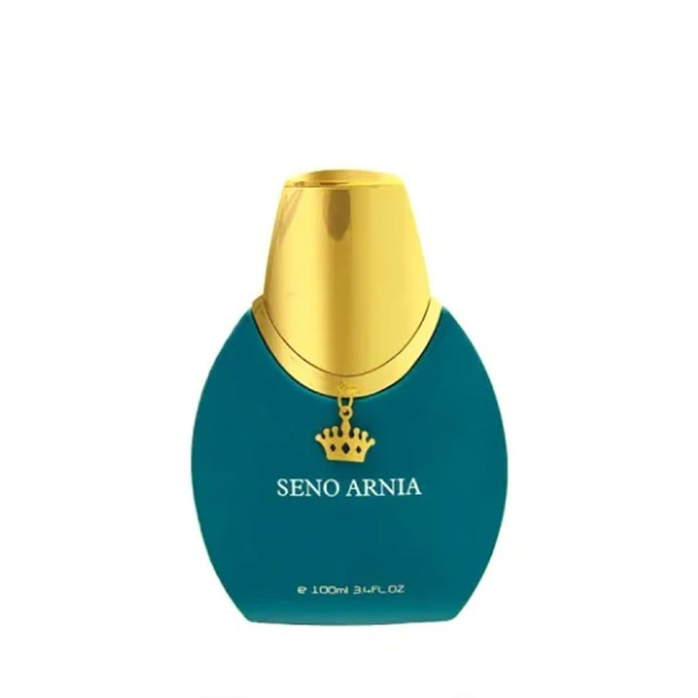 Emper Seno Arnia perfume bottle with amber liquid hints citrus freshness.