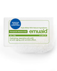 Emuaid Therapeutic Moisture Bar cleanses the face with emu oil for gentle hydration.