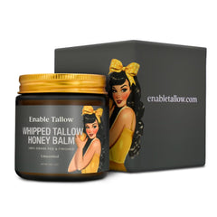 Enable Tallow face cream tub shot highlights rich, non-greasy hydration
