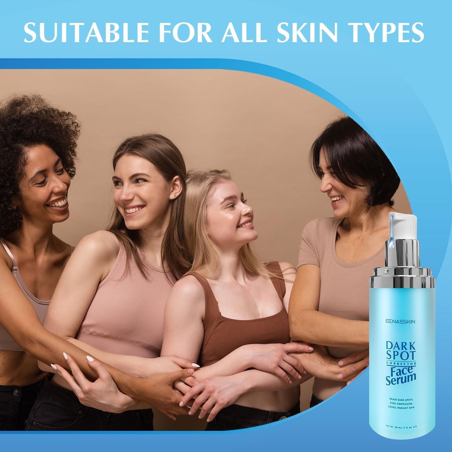 EnaSkin label details indicate safe ingredients for sensitive skin