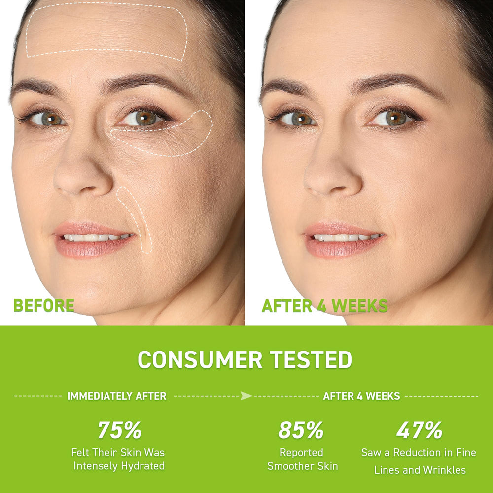 A user applies Enaskin Naturals serum for a firmer look.