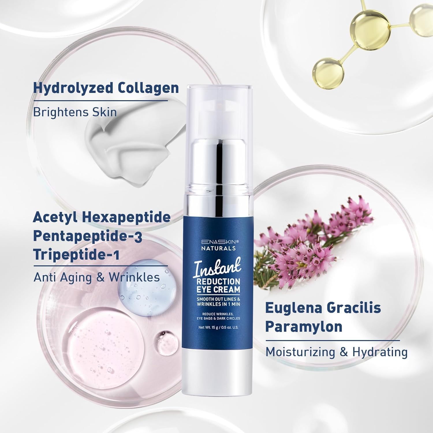 Enaskin Naturals cream-cap dispensing shows precise, mess-free application
