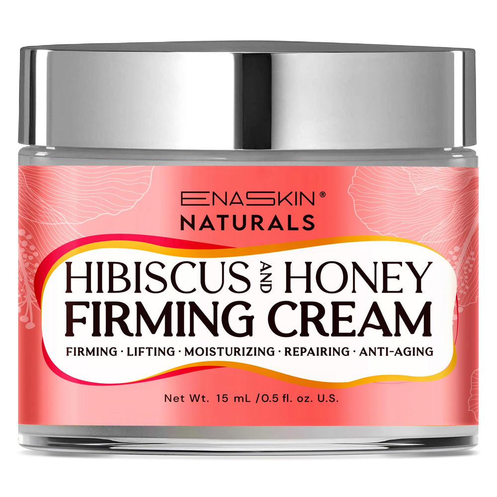 Enaskin Naturals Face Firming Cream jar with hibiscus and honey for hydrating care