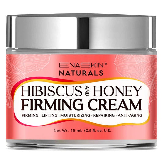 Enaskin Naturals Face Firming Cream jar with hibiscus and honey for hydrating care
