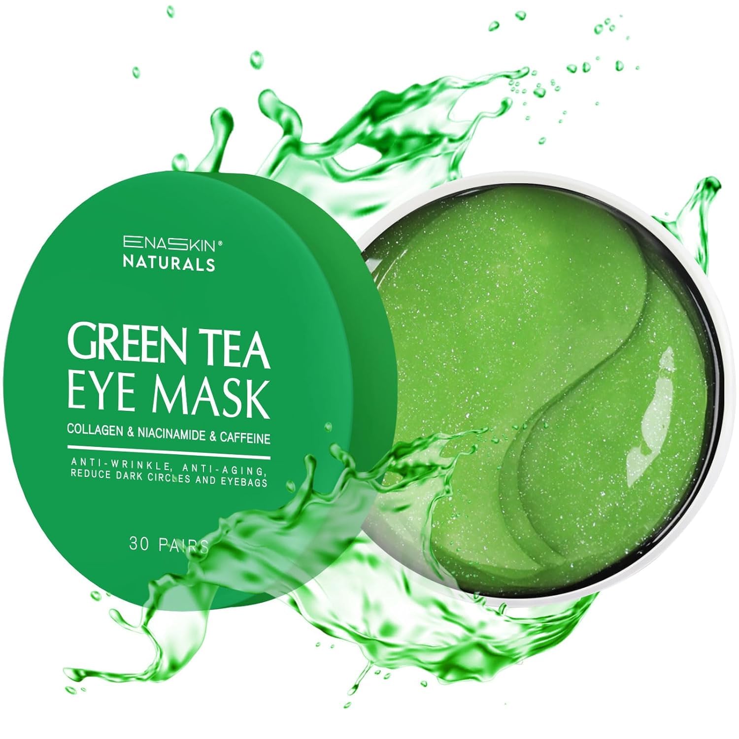 Enaskin Naturals eye patches closeup highlighting cooling gel texture
