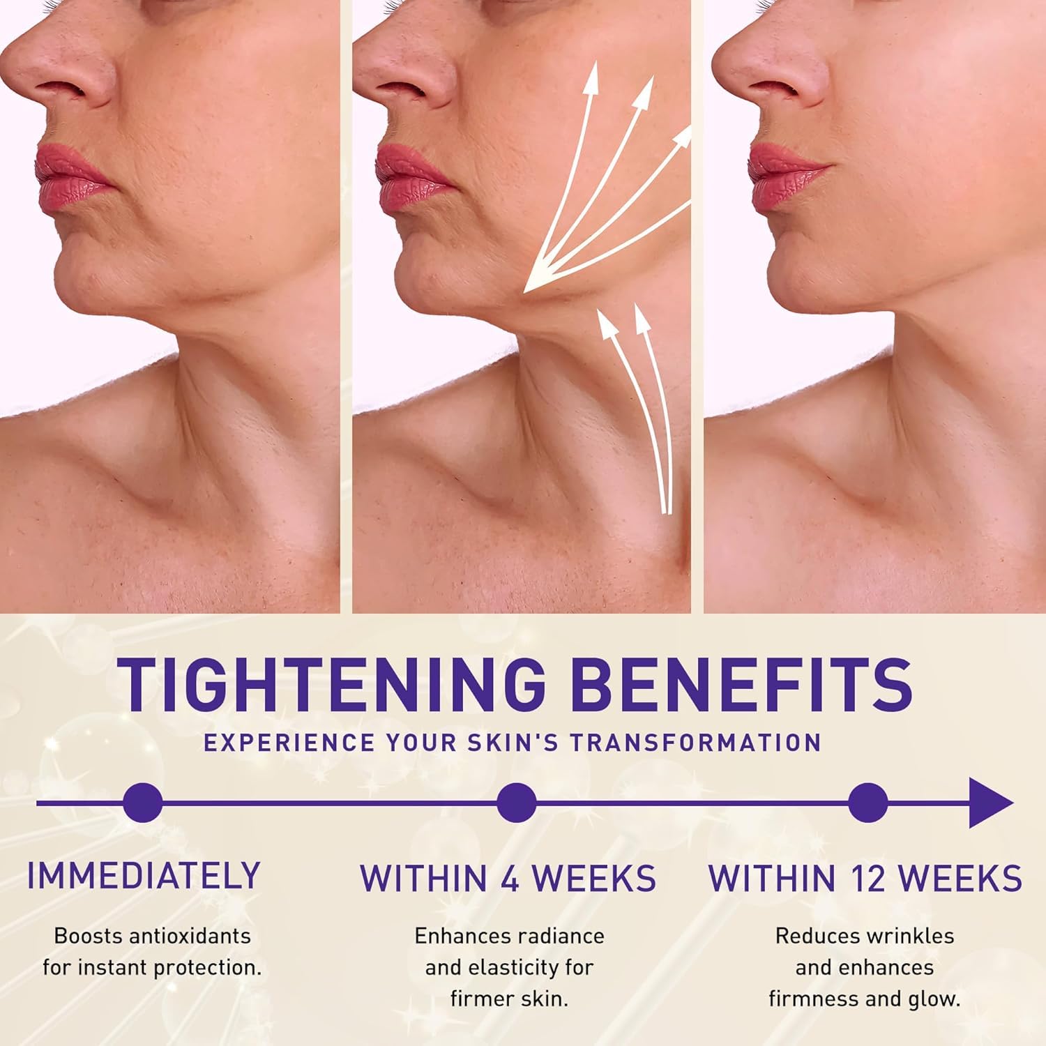 Enaskin Naturals Instant Face Tightener application spread for even coverage